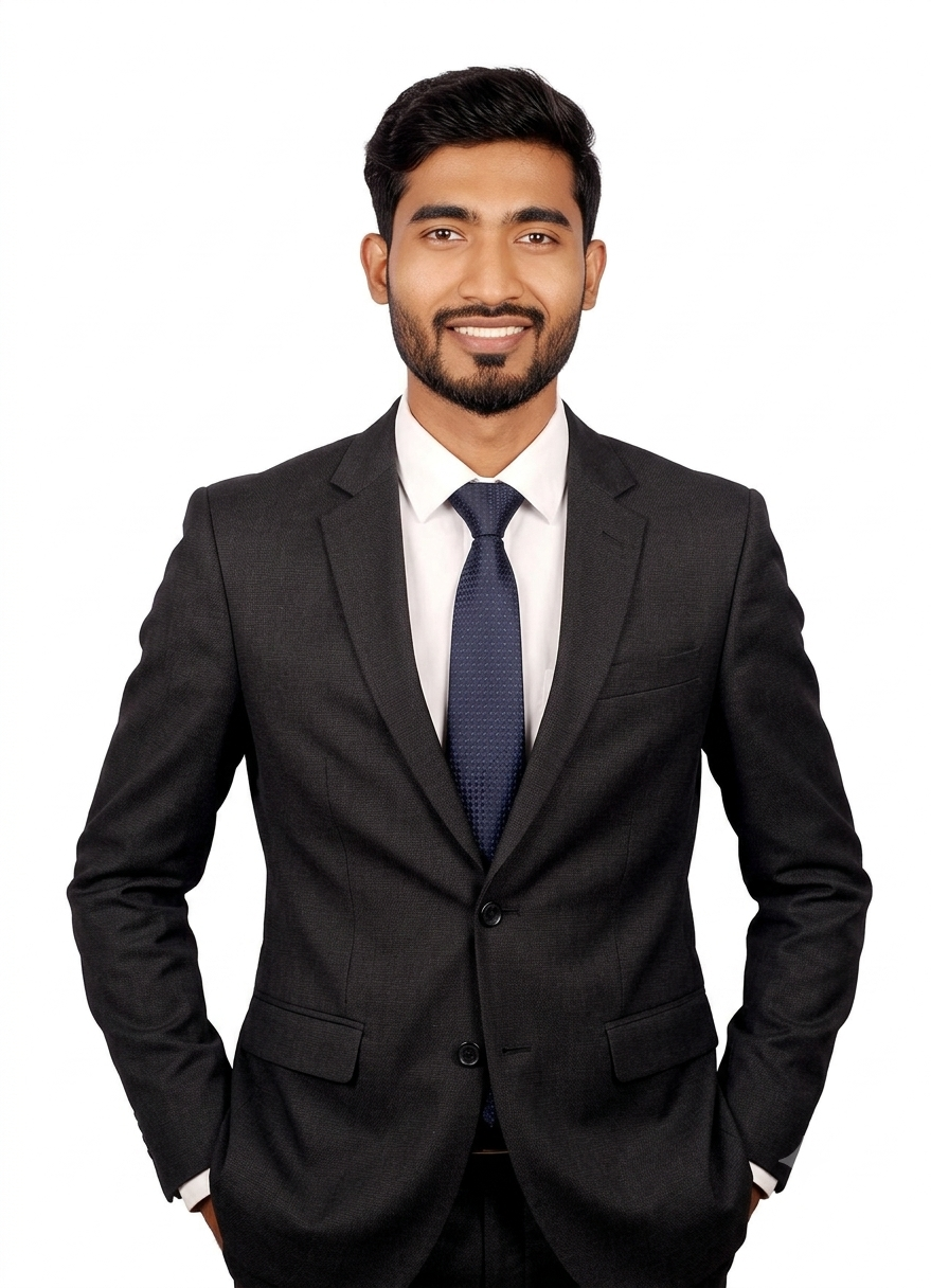 Mohammad Rakib, professional portrait in formal suit