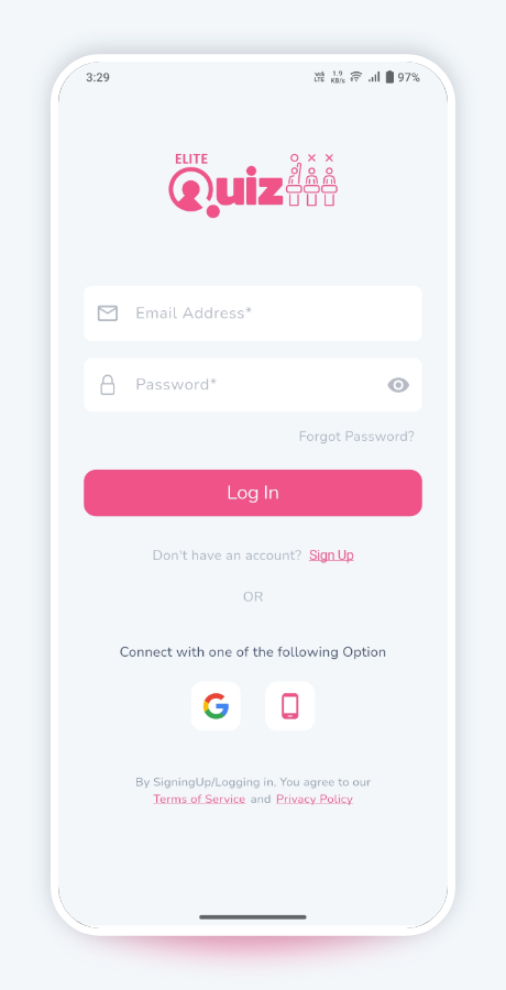 Elite Quiz — Login & Sign Up website design by Mohammad Rakib