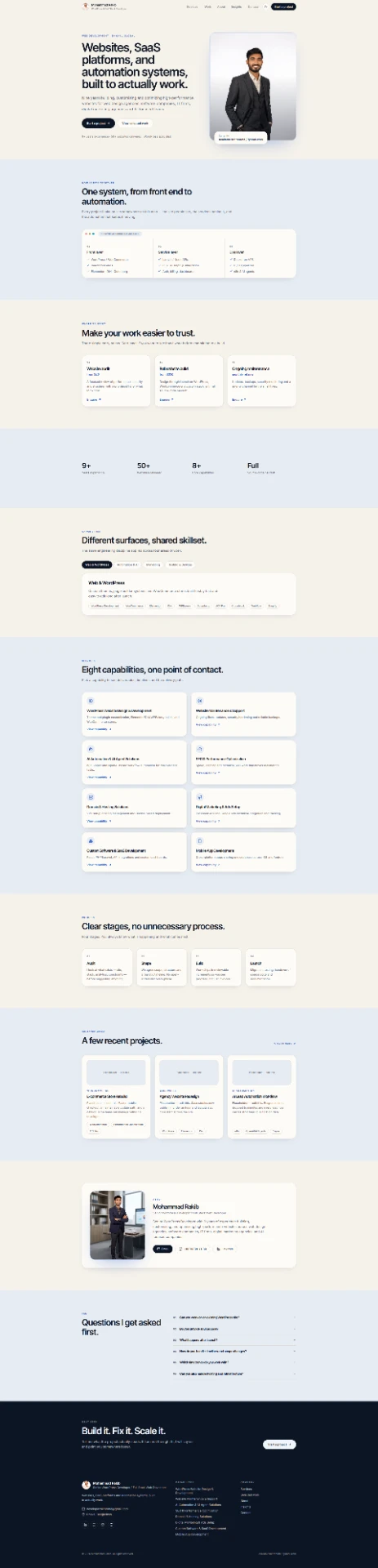 Studio Platform Site — Systems & Automation website design by Mohammad Rakib