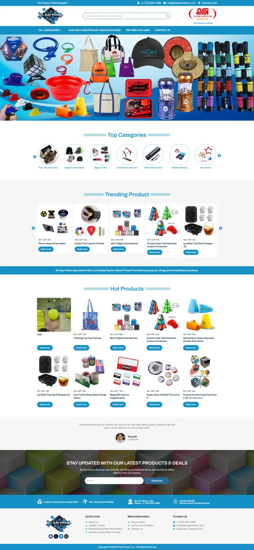 All Day Promo — Promotional Products Supplier website design by Mohammad Rakib