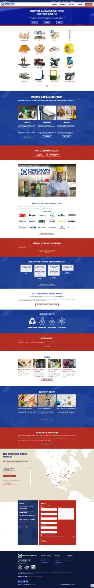Crown Packaging Corp — Industrial Packaging website design by Mohammad Rakib