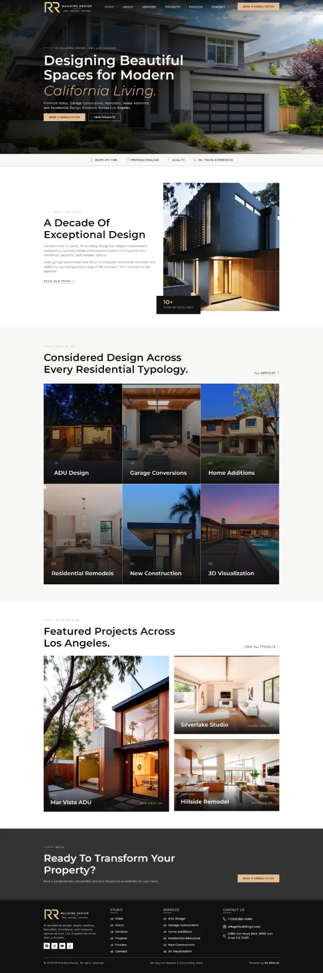 RR Building Design — Architecture Studio website design by Mohammad Rakib